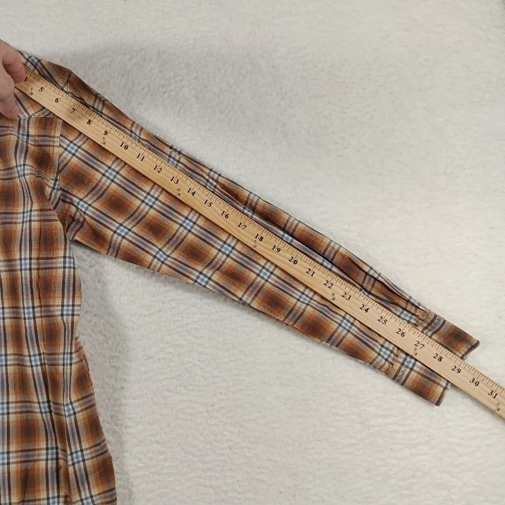 Vintage Wrangler Shirt Mens Medium Pearl Snap Plaid Western Rodeo Cowboy Ranch